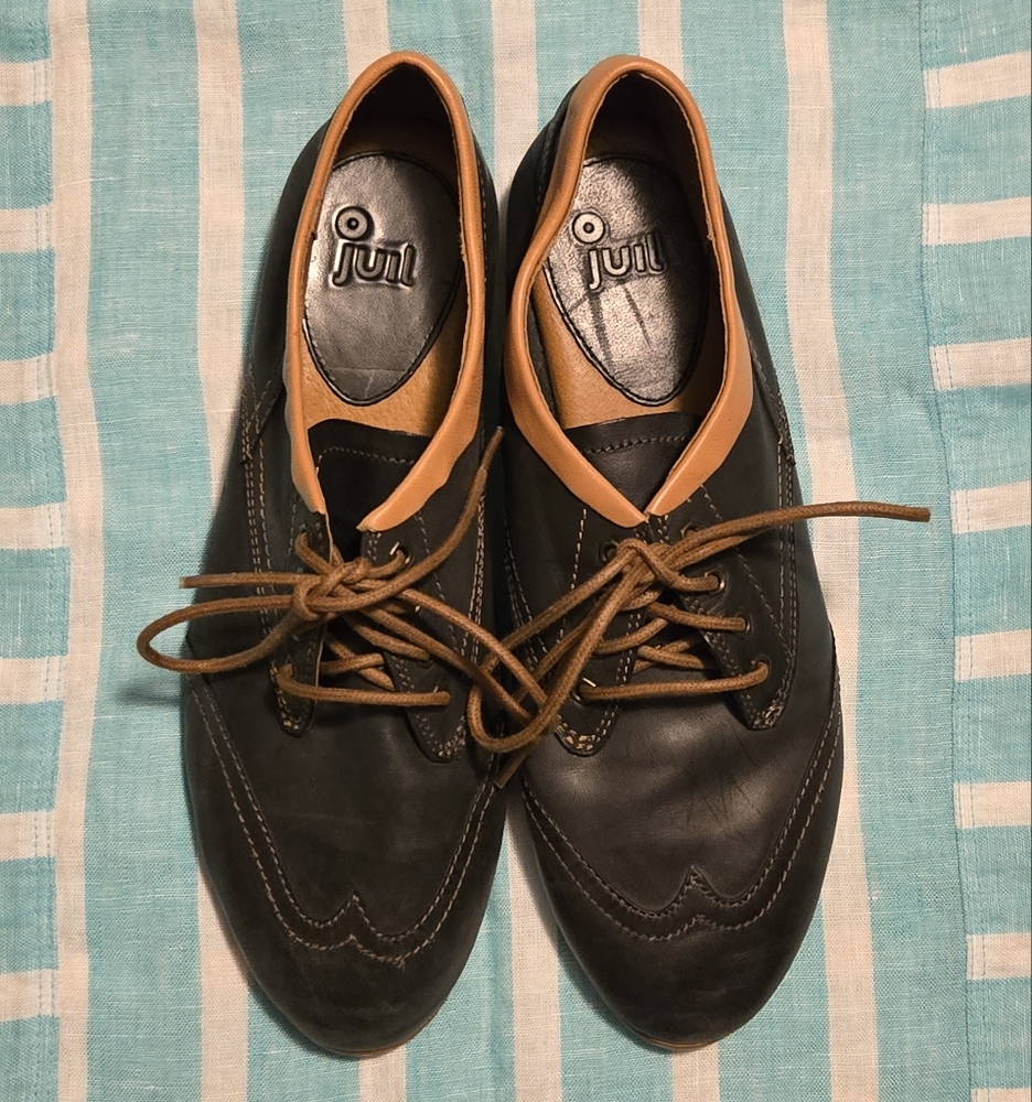 Juil Kama Earthing Grounding Copper Oxford Flats Shoes Leather